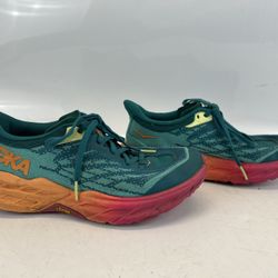 Hoka One One Speedgoat 5 Athletic Running Shoes Deep Lake Green Women Size 6.5 B