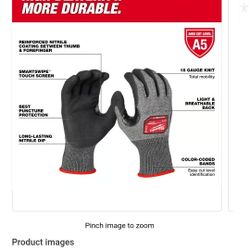 Milwaukee  Cut level two gloves