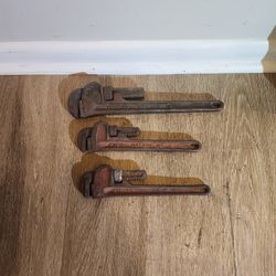 Ridgid plumbing wrenches14" 10" 