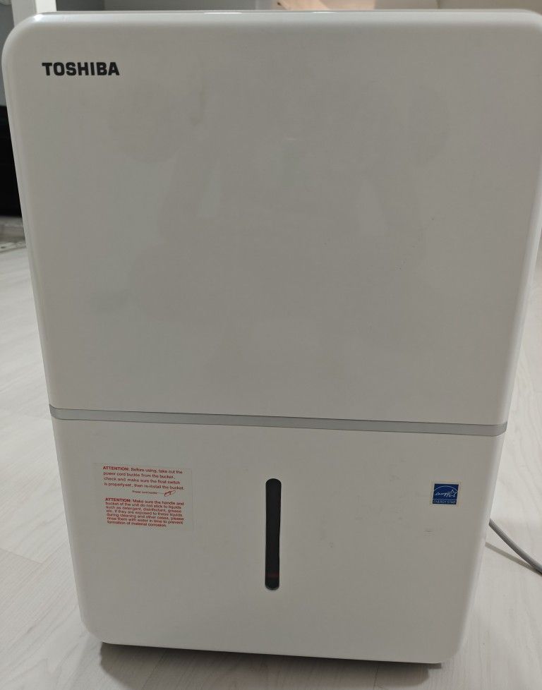 The Toshiba TDDP5013ES2P is a 50-pint, 115-volt dehumidifier that is ENERGY STAR