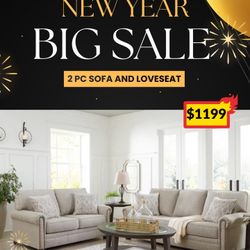 2 PC SOFA AND LOVESEAT 
