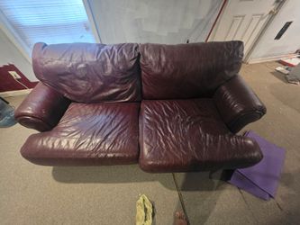 FREE Burgundy Sofa & Loveseat Combo