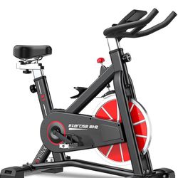 Exercise Bike Spin Bike Indoor Cycling Bike Stationary Bikes for Home Gym Fitness Machine Belt Drive Excersize Bicycle Cardio Workout Heavy Flywheel D