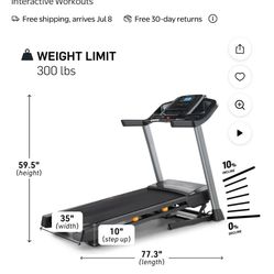 NordicTrack T Series 6.5 S Treadmill: 10% Incline, 0-10 MPH Speed, ActivePulse™ Heart Rate Control, SelectFlex™ Cushioning, SpaceSaver™ Folding & iFIT