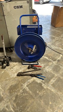 Metal strapping cart