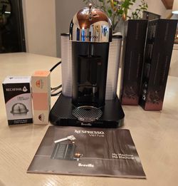 Breville Nespresso Vertuo Coffee & Espresso Machine + Capsules & Reusable Pod – Excellent Condition