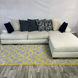 ( Delivery Available ) Ashley Large Light Gray Sectional Couch