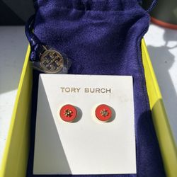 Tory Burch Enamel Circle Stud Earring