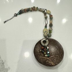 Silpada N1855 Kabkaban Leaf Reversible Pendant Necklace