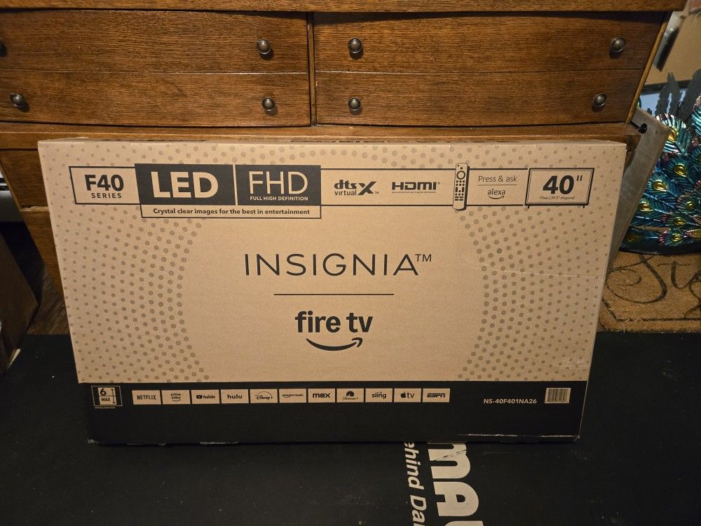 Insignia 40" Smart TV, New, Never Opened