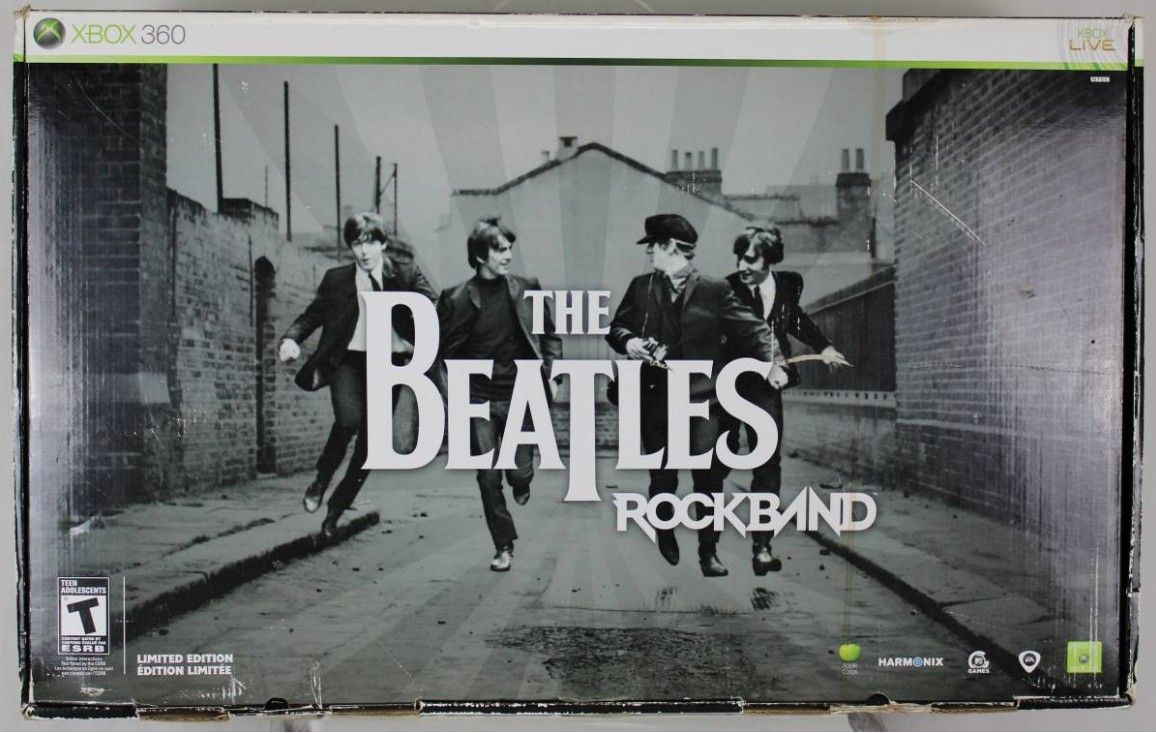 Beatles Rock Band Limited Edition Controllers, Game, And Xbox 360