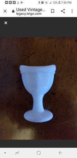 Vintage White Milk Glass Medicine Eye Wash Cup