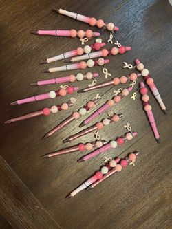Beaded Pens -Breast Cancer Awareness