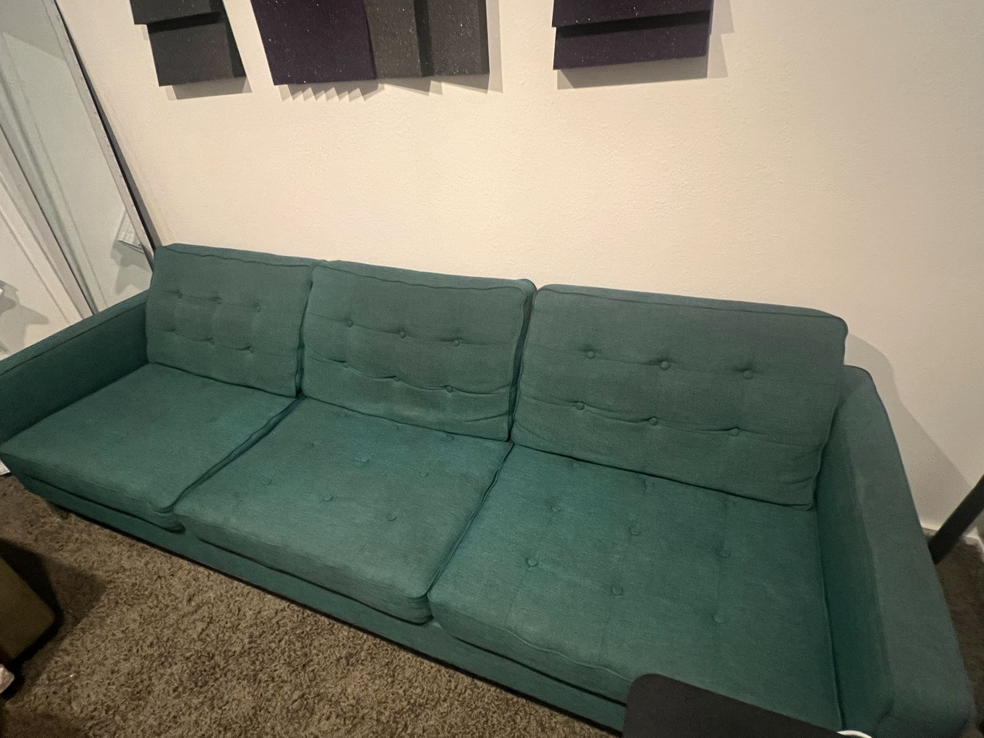 Mid-Century Modern Sofa - Teal