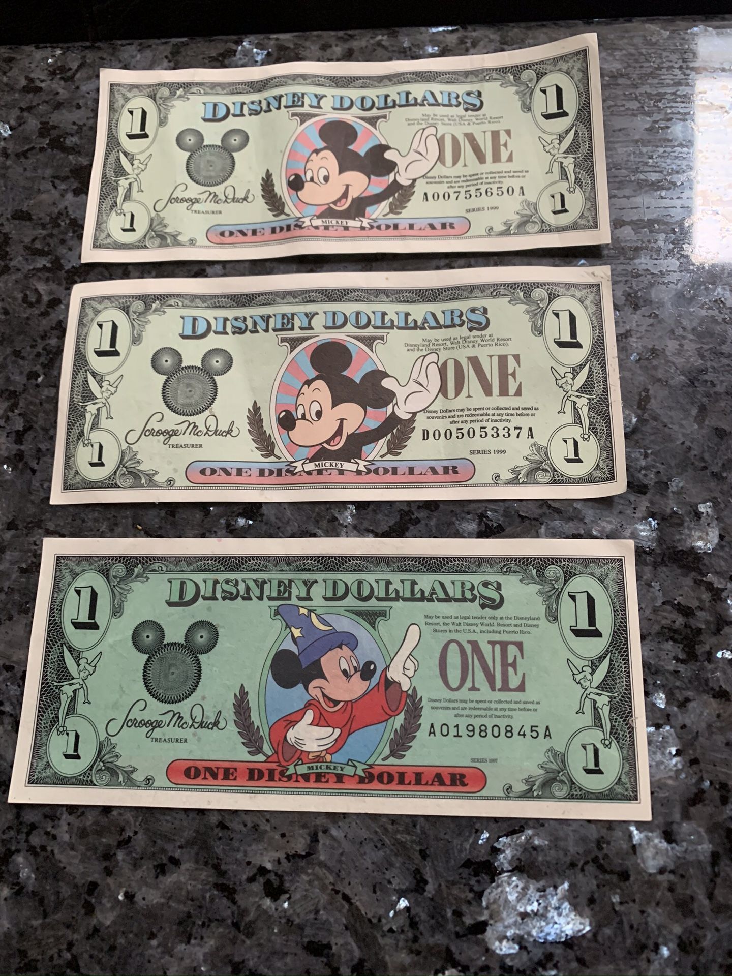 Walt Disney Vintage Disney One Dollar 3