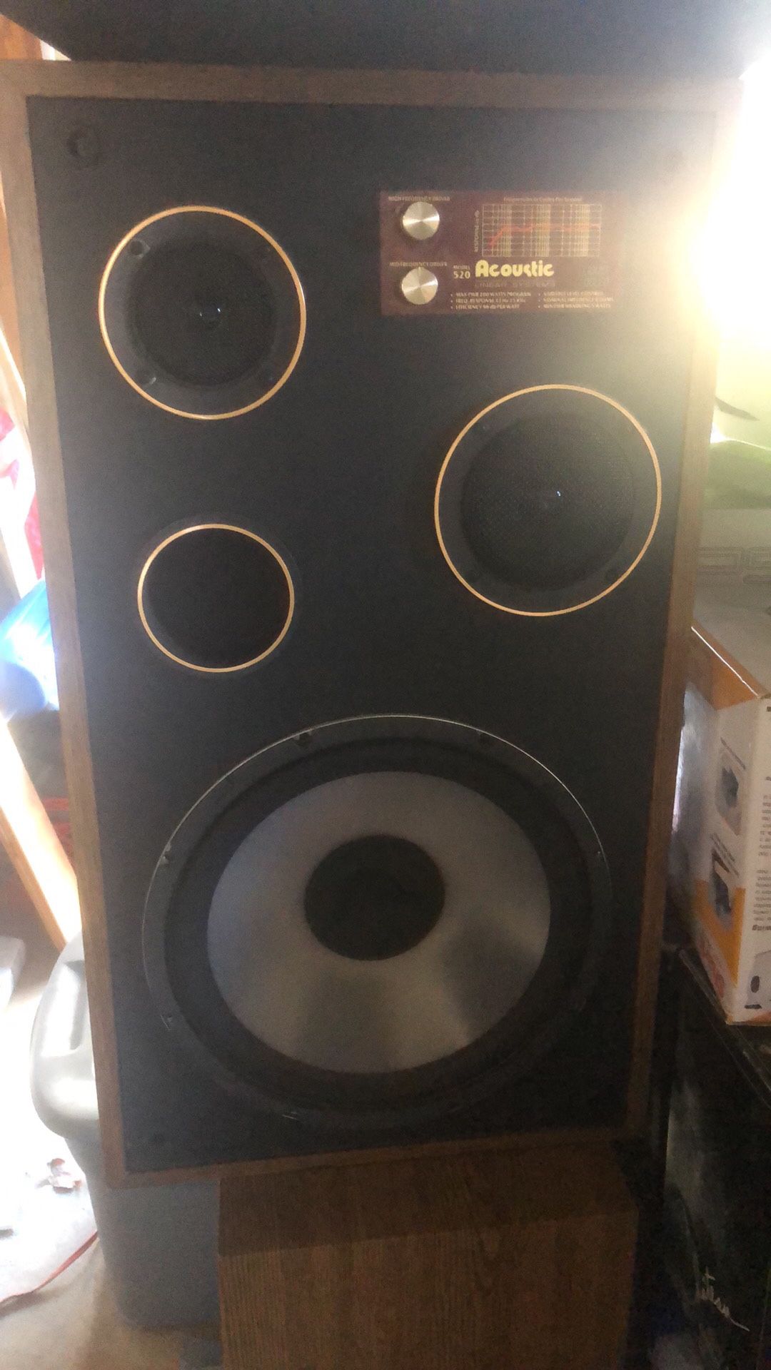 Large Acoustic Stereo Speakers