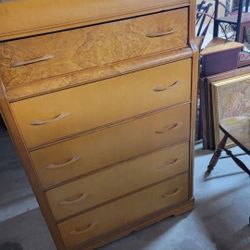 1940  vintage blonde wood dresser