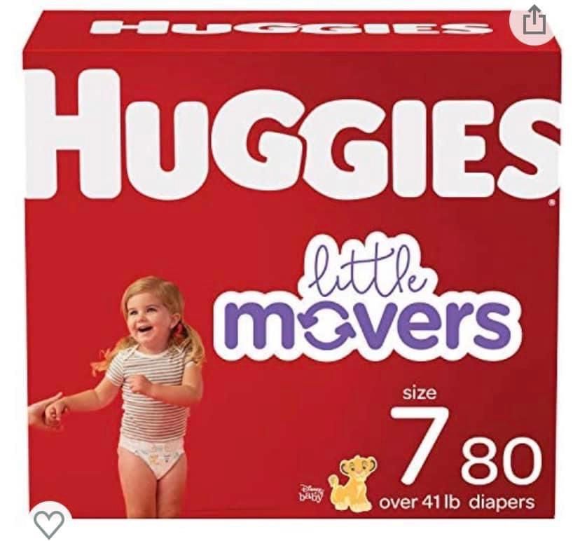 Huggies Little Movers Size 7 Diapers/pañales