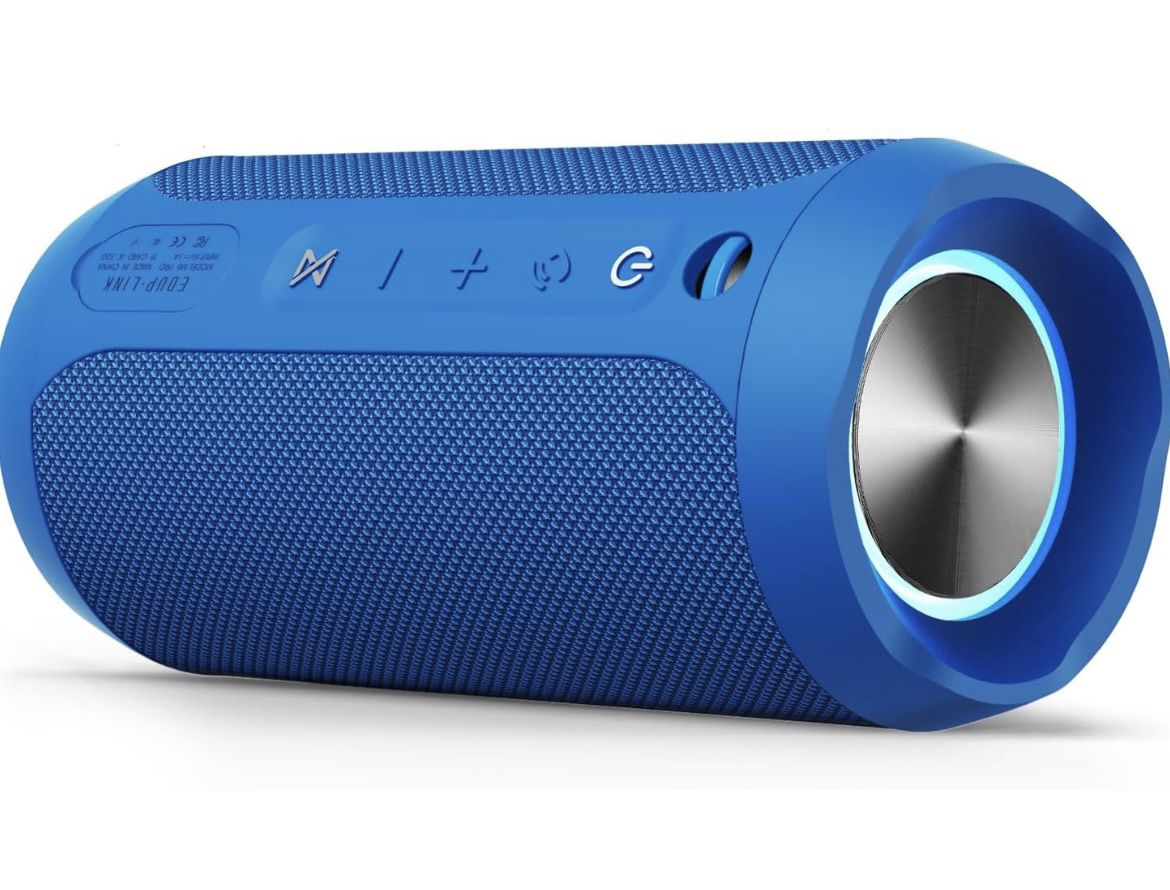 New In Box Bluetooth Speaker,Portable Wireless,Waterproof IPX7Speaker,TWS Pairing Stereo Sound,Long Lasting Playtime for Home,Travel,Blue