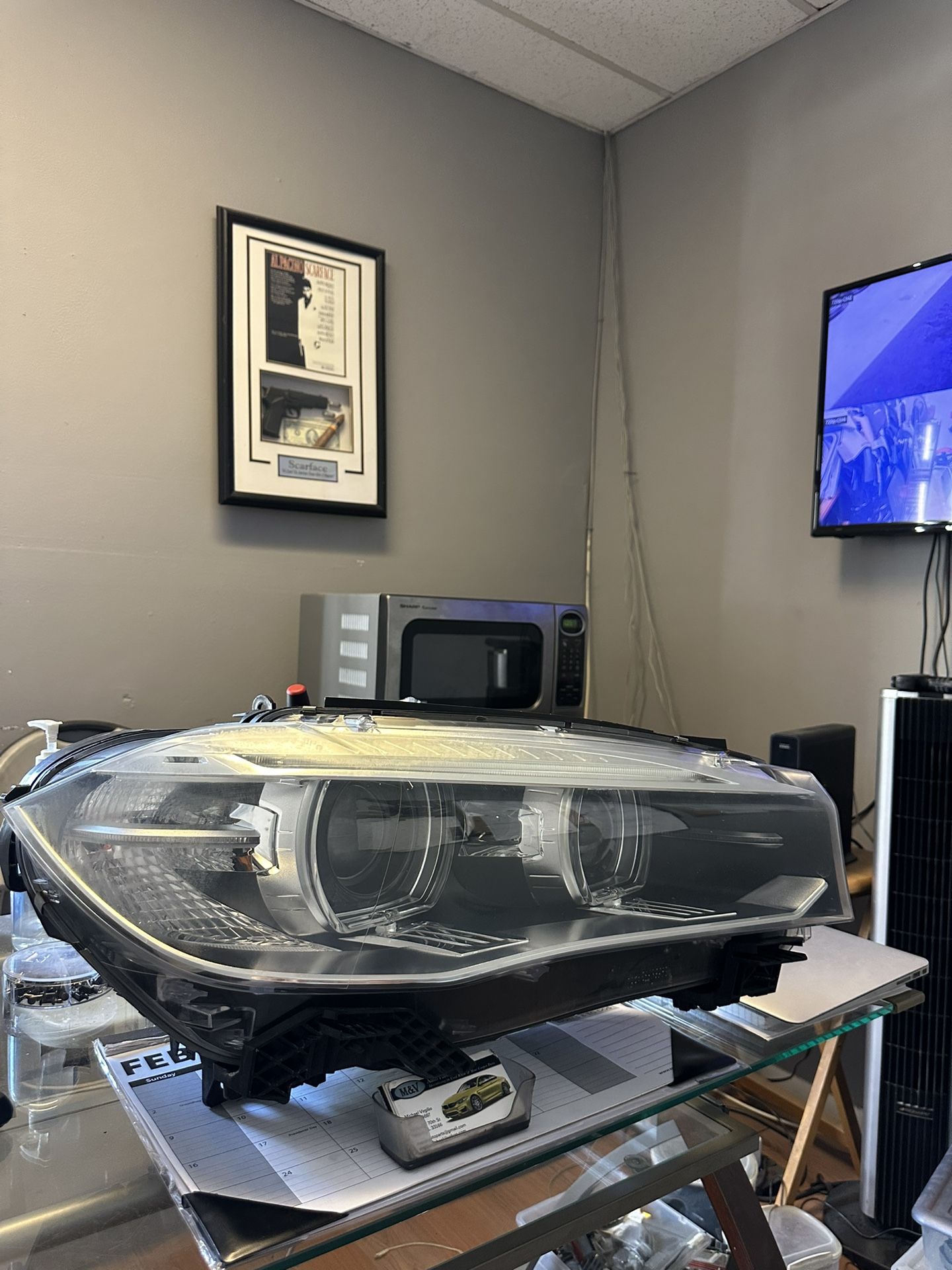 BMW X5 F15 X6 F16 OEM RIGHT PASSENGER XENON ADAPTIVE HEADLIGHT COMPLETE ASSEMBLY 2014-20218