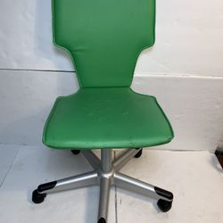 Green Arm less Padded Office Chair 