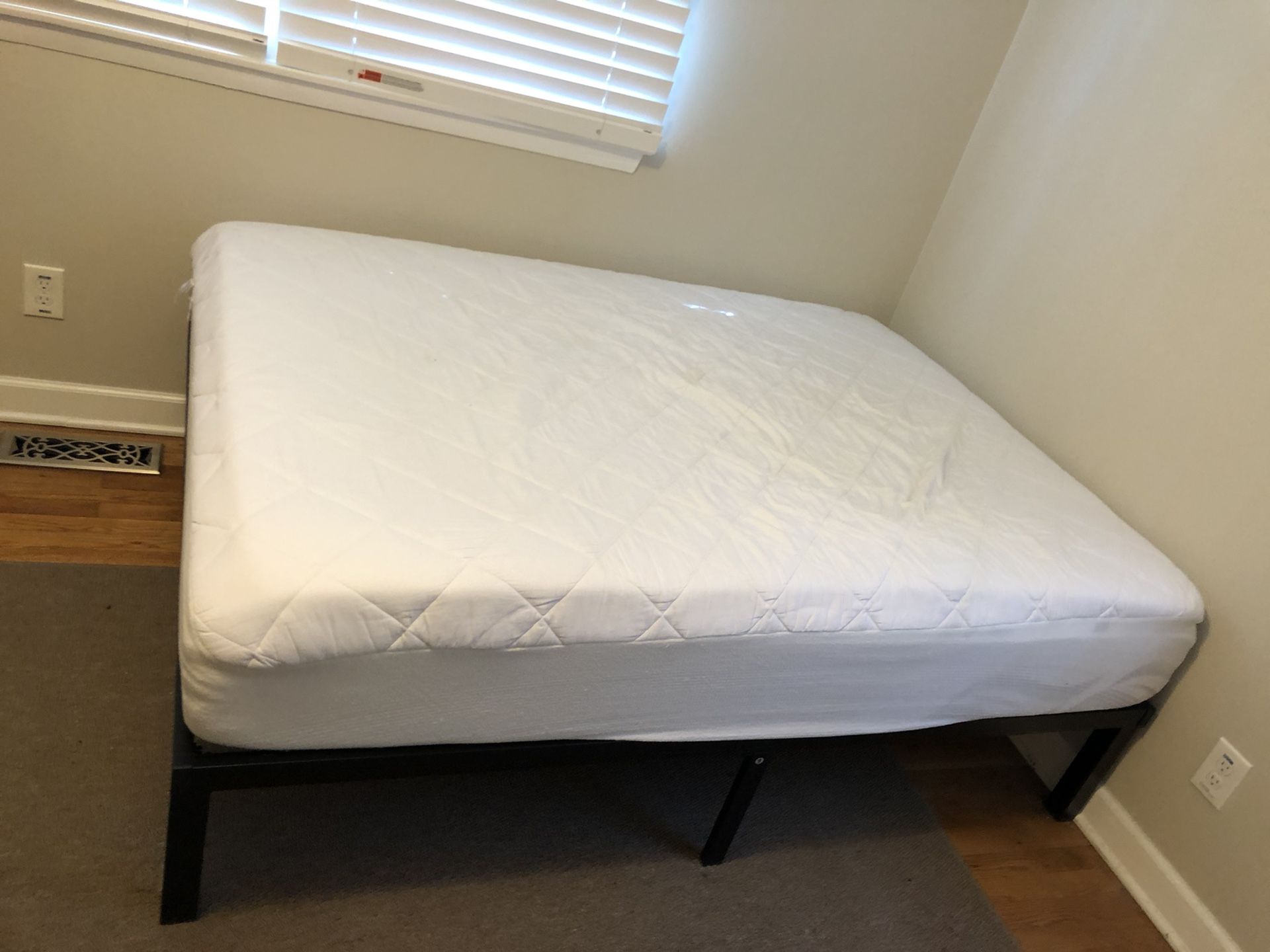 Mattress, mattress pad, bed frame