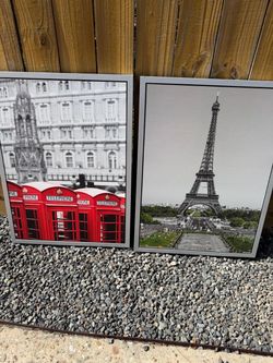 Ikea Set of 2 Framed Travel Wall Art Prints