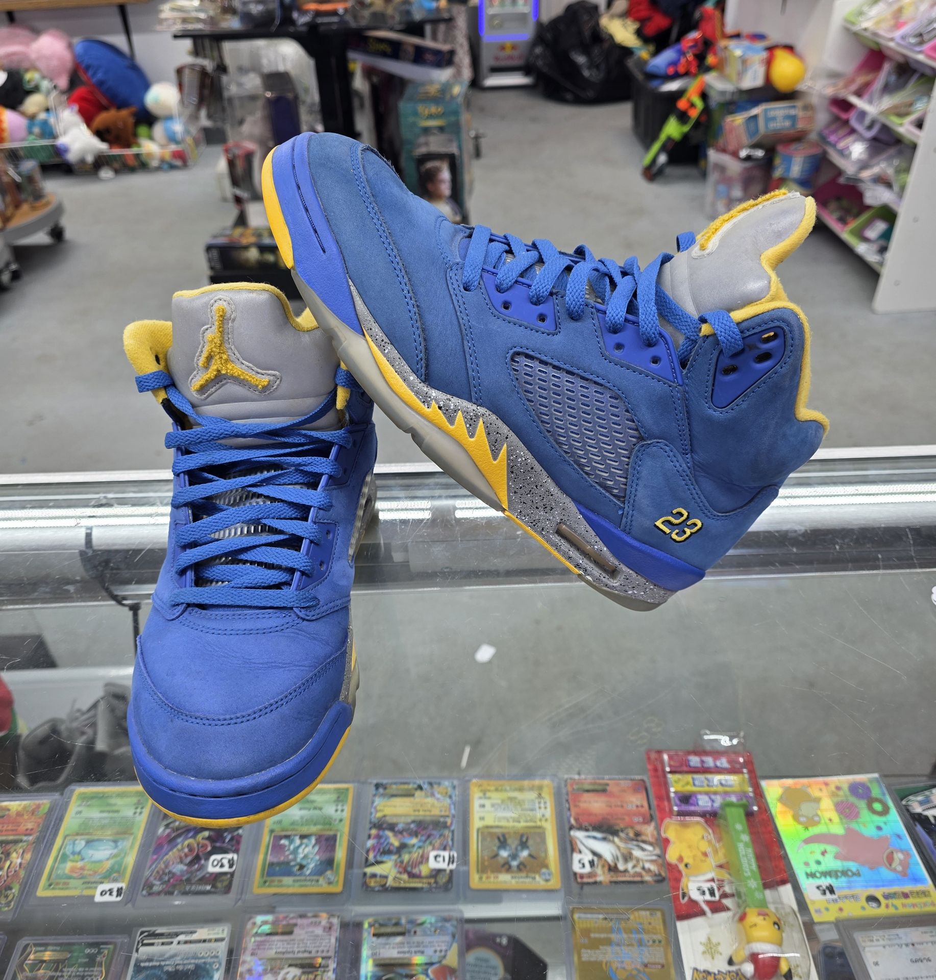 Nike Air Jordan Retro 5 Laney JSP Varsity Royal/Varsity Maize CD2720-400 Sz 10.5