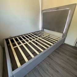 FULL SIZE BED FRAME WITH LED LIGHTS