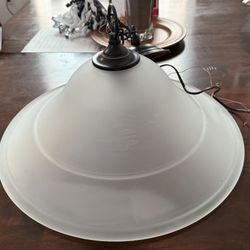 Brand new! Progress Lighting Trinity 1 -Light Antique Bronze Transitional Etched glass Bell Medium Hanging 