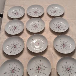 Set of 12 Harmony House Japan “Rosebud” Soup/Salad Bowls – Vintage Pink Floral China