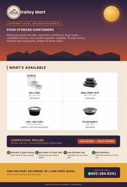 Food containers available