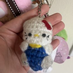 Hello Kitty Sanrio Crochet Keychain Plush 