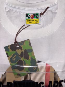 • Authentically Certified •  *Brand New* BAPE Check by Bathing Tee (XL)