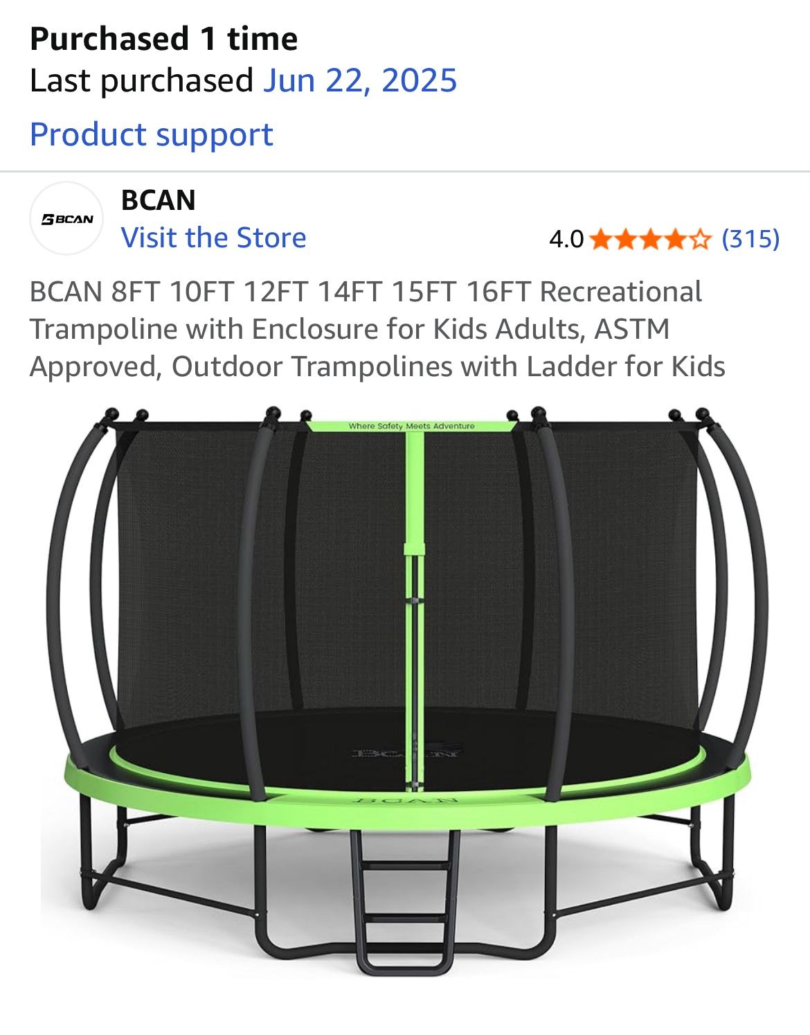 Newish Trampoline