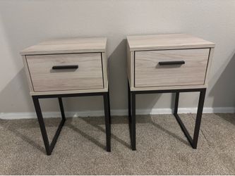 Two Ashley Socalle Whitewash Nightstands