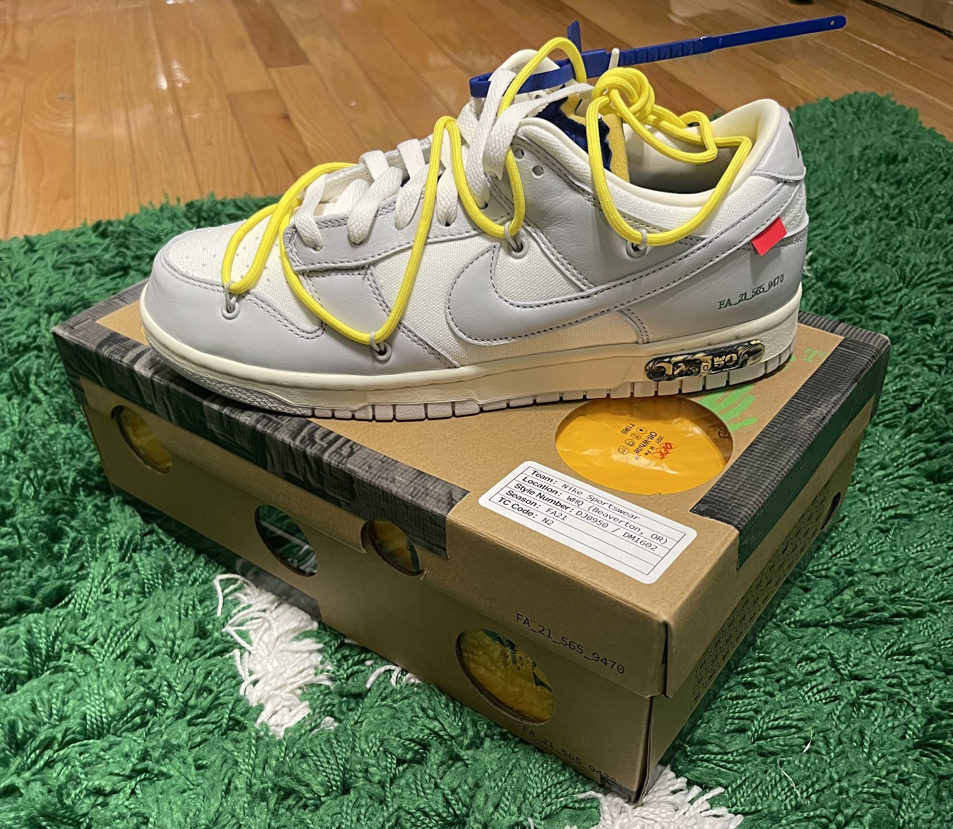 Off White Nike Dunk Low Lot 27