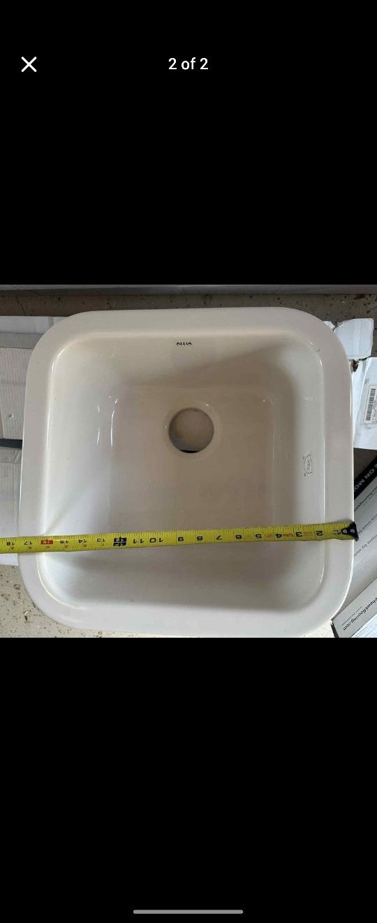 Allia Fireclay French Made Deep Bathroom Sink 17