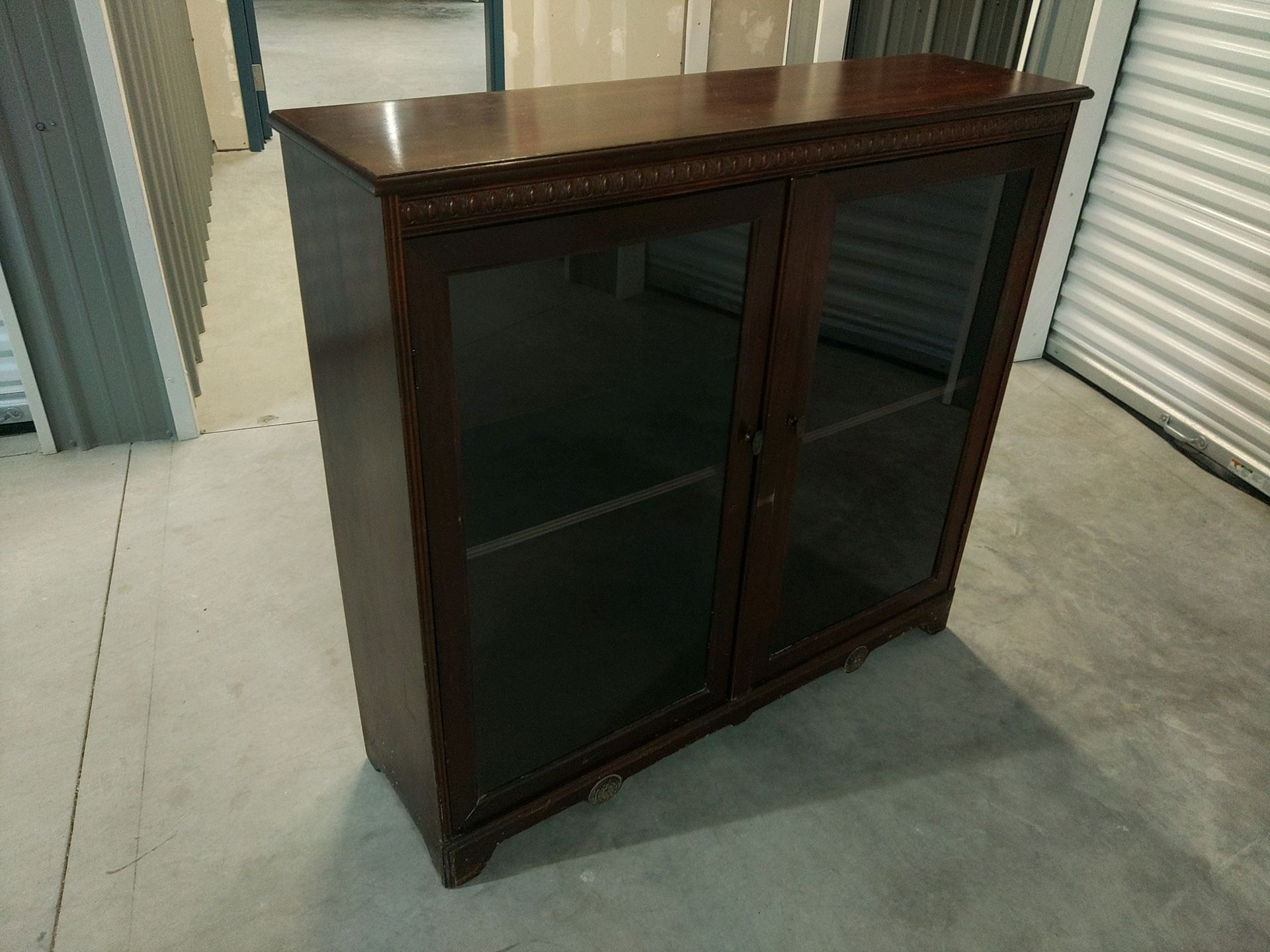 Mahogany Glass-front Cabinet