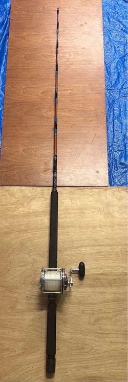 Custom Calstar 660H Roller-Trolling Saltwater Fishing  Rod w. Penn 6/0  reel, used