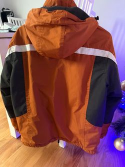 Orange Color Block Hooded Jacket zero exposure size S youth will fit 14-15 years old boy