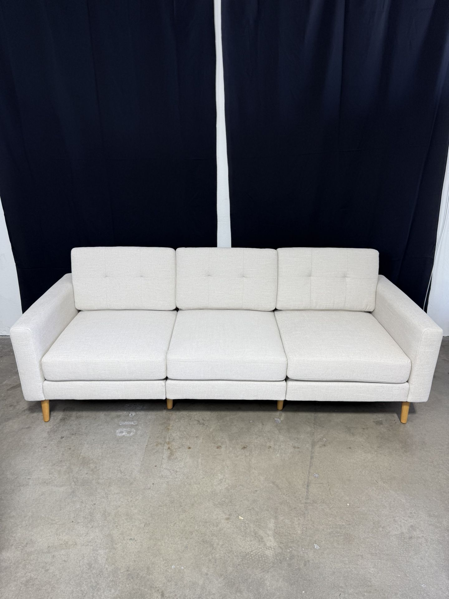 Burrow Block Nomad Sofa (Georgia Clay Chenille Fabric)