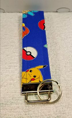 Pokemon Pokeball Pikachu Key Fob Fabric Keychain