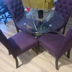 Dining Table + 4 Chairs Set (Like New!) – $360 obo