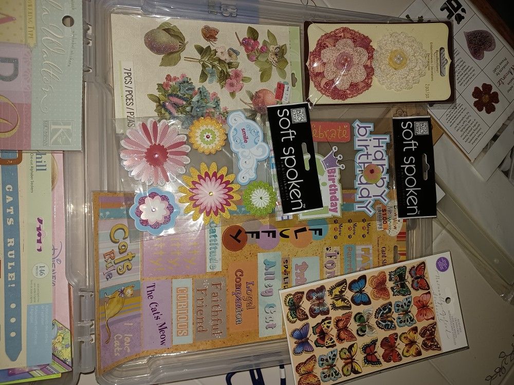 Scrapbooking Stuff In Container