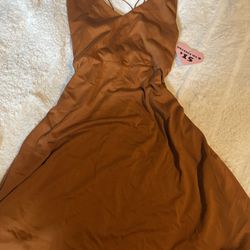Brown Flowy dress Size S