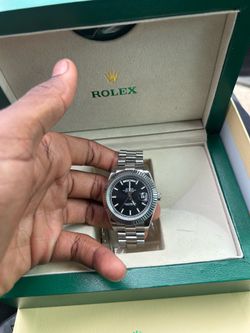 black bezel men’s watch