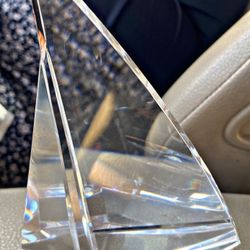 a Swarovski Crystal Sailboat figurine