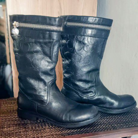 Genuine Leather COACH "Vinni" Mid-Calf Boots: sz 7.5