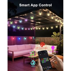 10Oft String Lights for Outside, Smart RGBIC Waterproof with Alexa/Google Home